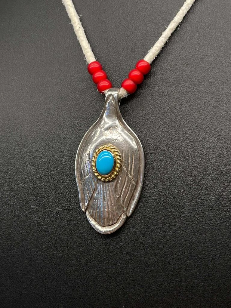 商品Goros|Goros Gold Rope Turquoise Spoon Leather Cord Setup,价格¥9092,第3张图片详细描述