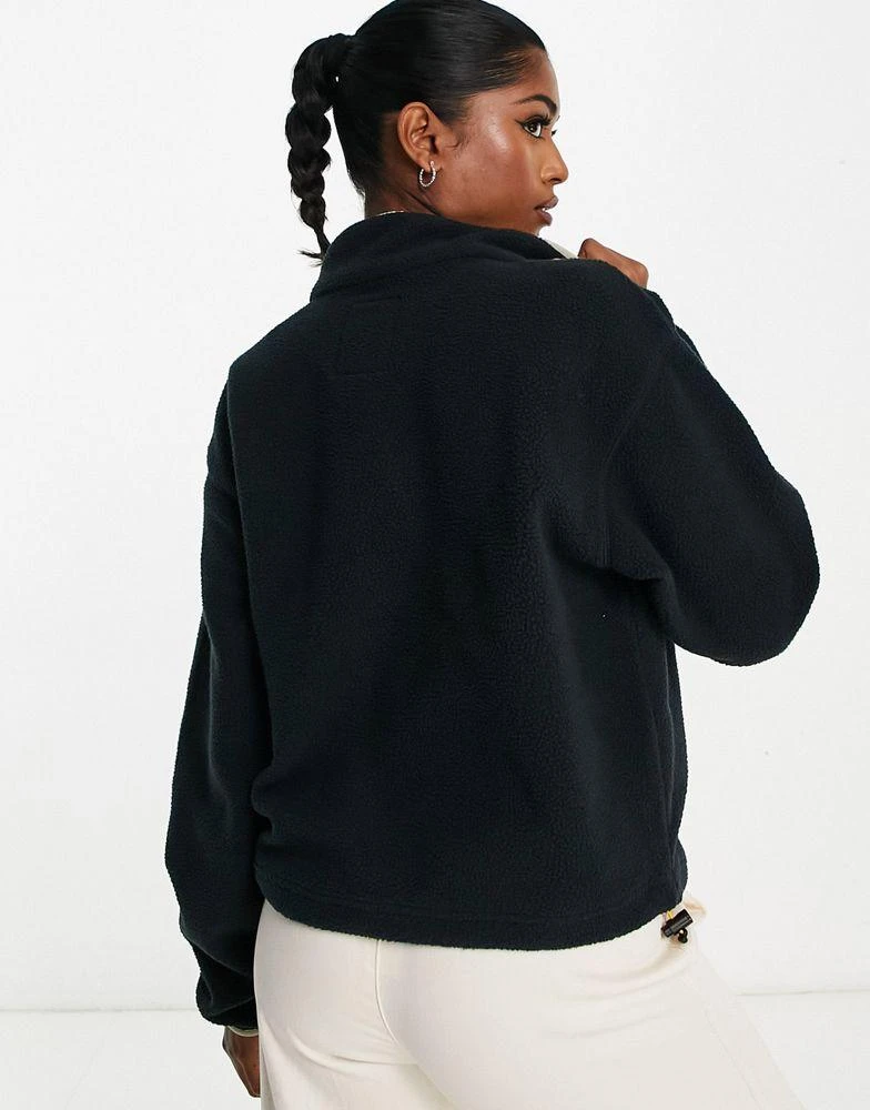 商品Columbia|Columbia Helvetia cropped half snap neck fleece in black,价格¥493,第3张图片详细描述