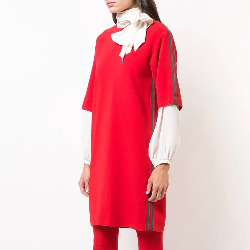 GUCCI 红色女士连衣裙 528977-KR01-6100商品第4张图片规格展示