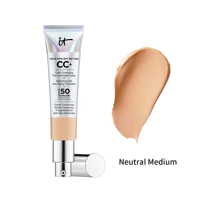 T COSMETICS��依科美 经典遮瑕款小银管CC霜粉底液32ml SPF50  保湿遮瑕适合混合肤质 商品