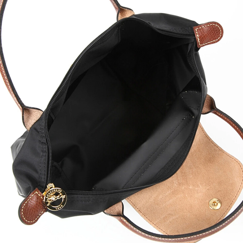 Longchamp 珑骧 黑色尼龙女士手提包 1621089001 商品