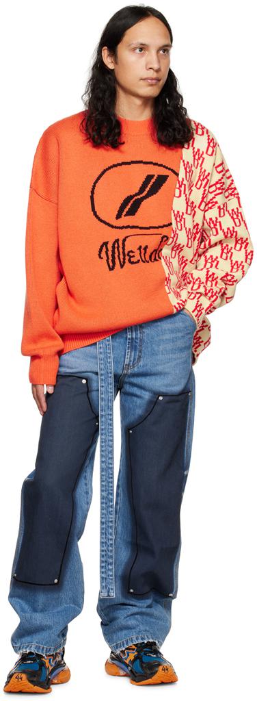 Orange Paneled Sweater商品第4张图片规格展示