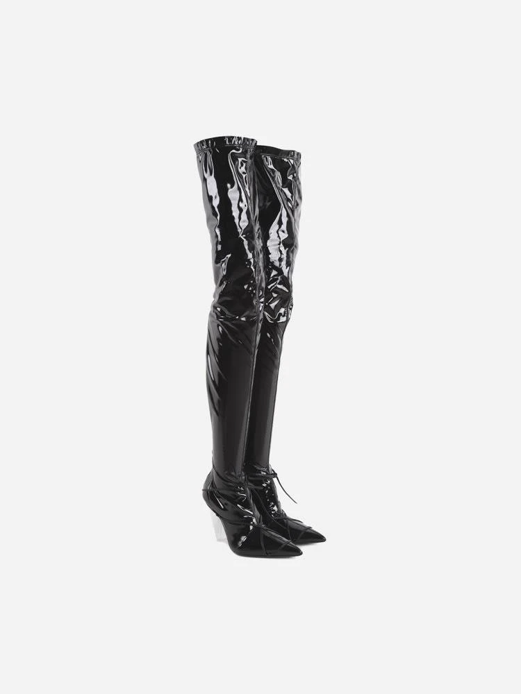 商品Peter Do|Peter Do Latex Cuissardes Boots,价格¥13359,第2张图片详细描述