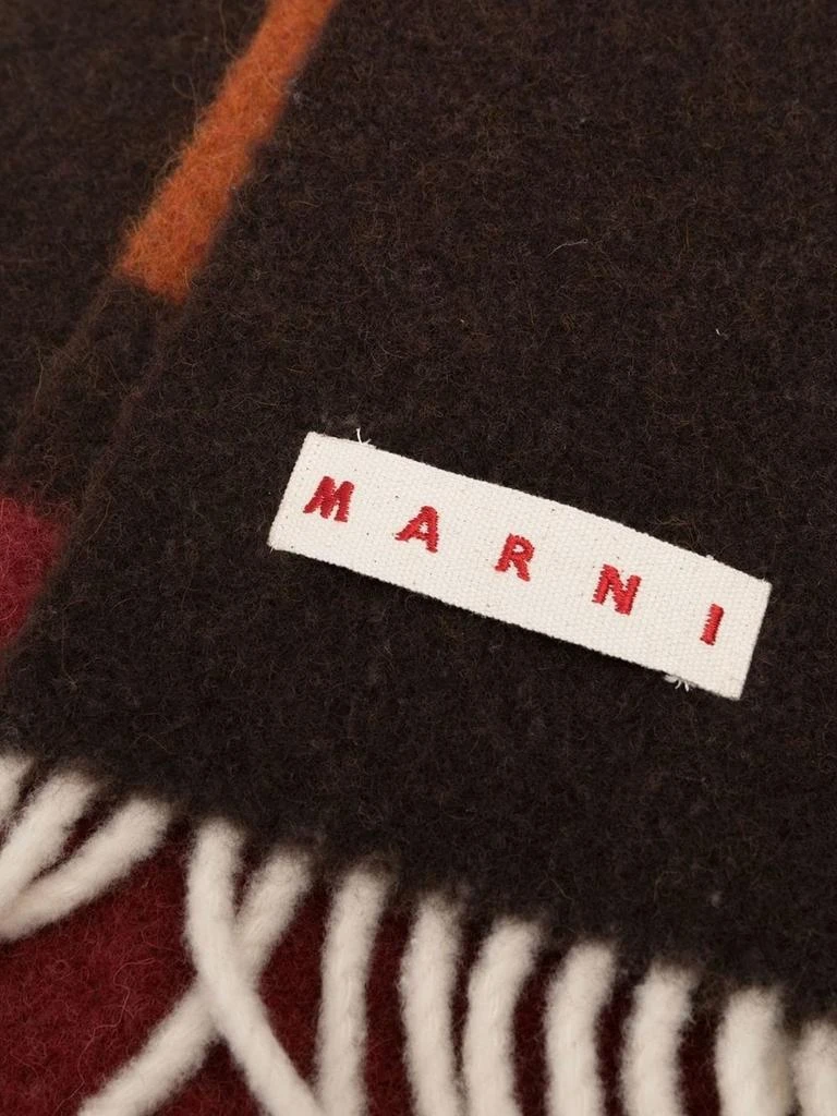 商品Marni|Marni Brown Alpaca Wool-blend Scarf,价格¥2164,第2张图片详细描述