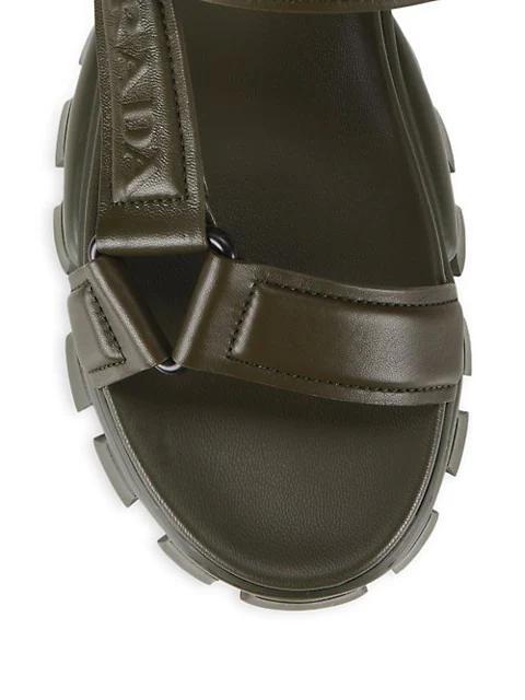 商品Prada|Thunder Leather Lug-Sole Sport Sandals,价格¥8412,第6张图片详细描述