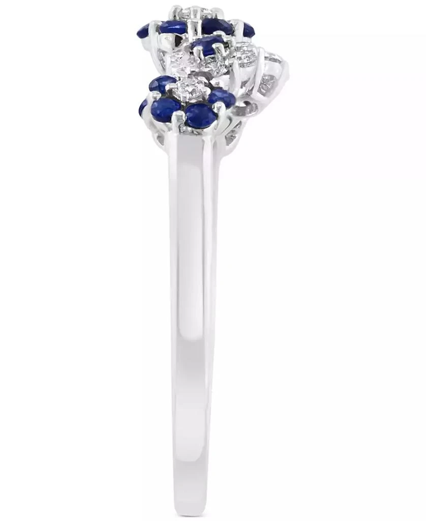 商品LALI Jewels|Sapphire (3/8 ct. t.w.) & Diamond (1/5 ct. t.w.) Flower Ring in 14k White Gold,价格¥5684,第4张图片详细描述