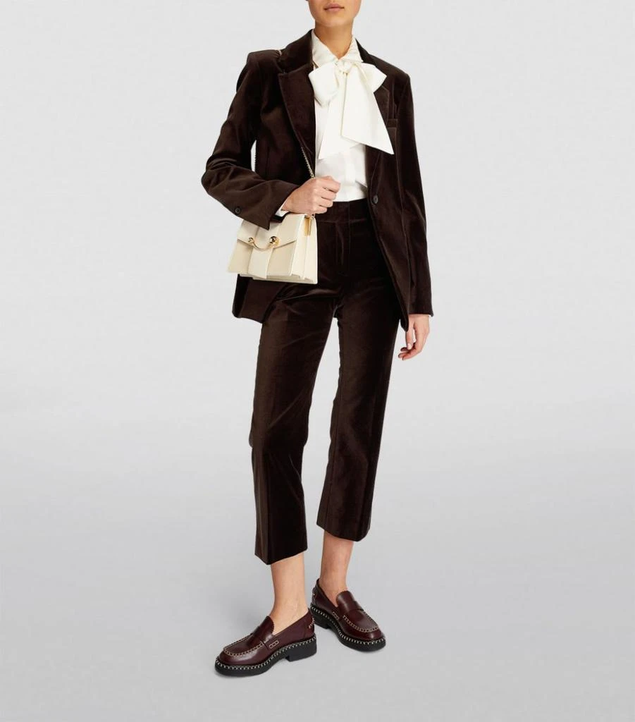 商品FRAME|Velvet Cropped Trousers,价格¥3349,第2张图片详细描述