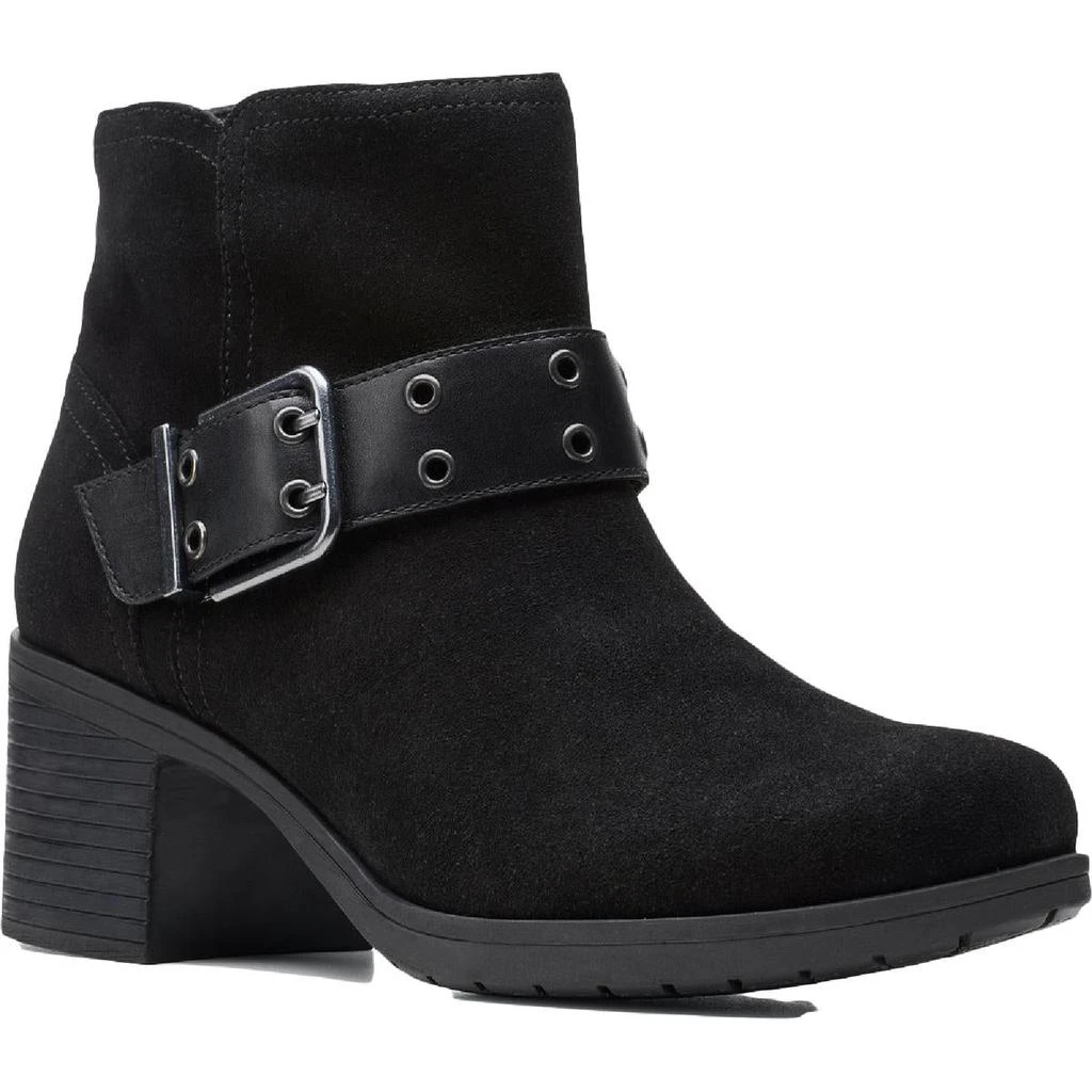 商品Clarks|Clarks Womens Hollis Star Suede Zipper Booties,价格¥123,第2张图片详细描述