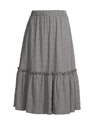 商品Tahari|​Textured Ruffle Midi Skirt,价格¥332,第5张图片详细描述