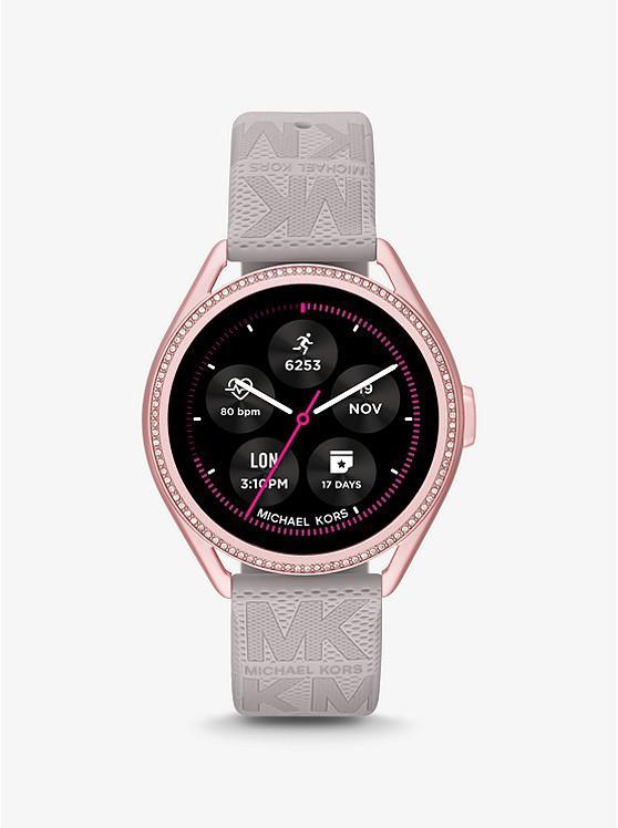 商品Michael Kors|Michael Kors Access Gen 5E MKGO Pink-Tone and Logo Rubber Smartwatch,价格¥1880,第1张图片