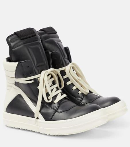 商品Rick Owens|Geobasket leather high-top sneakers,价格¥8689,第1张图片