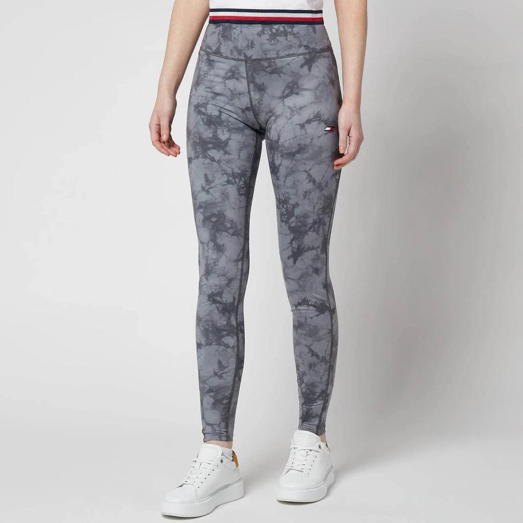 商品Tommy Hilfiger|Tommy Sport Women's Rw Aop Leggings - Dark Ash Wash,价格¥119,第1张图片