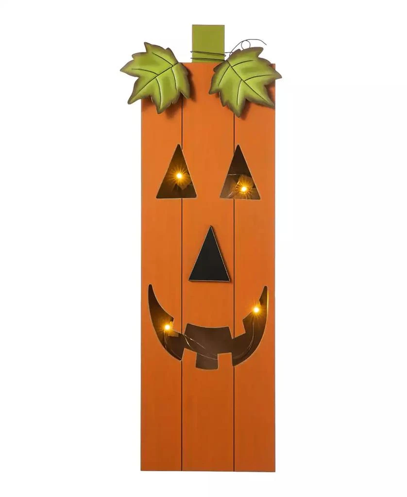 商品Glitzhome|Lighted Halloween Wooden Pumpkin Porch Decor, 30",价格¥1454,第1张图片