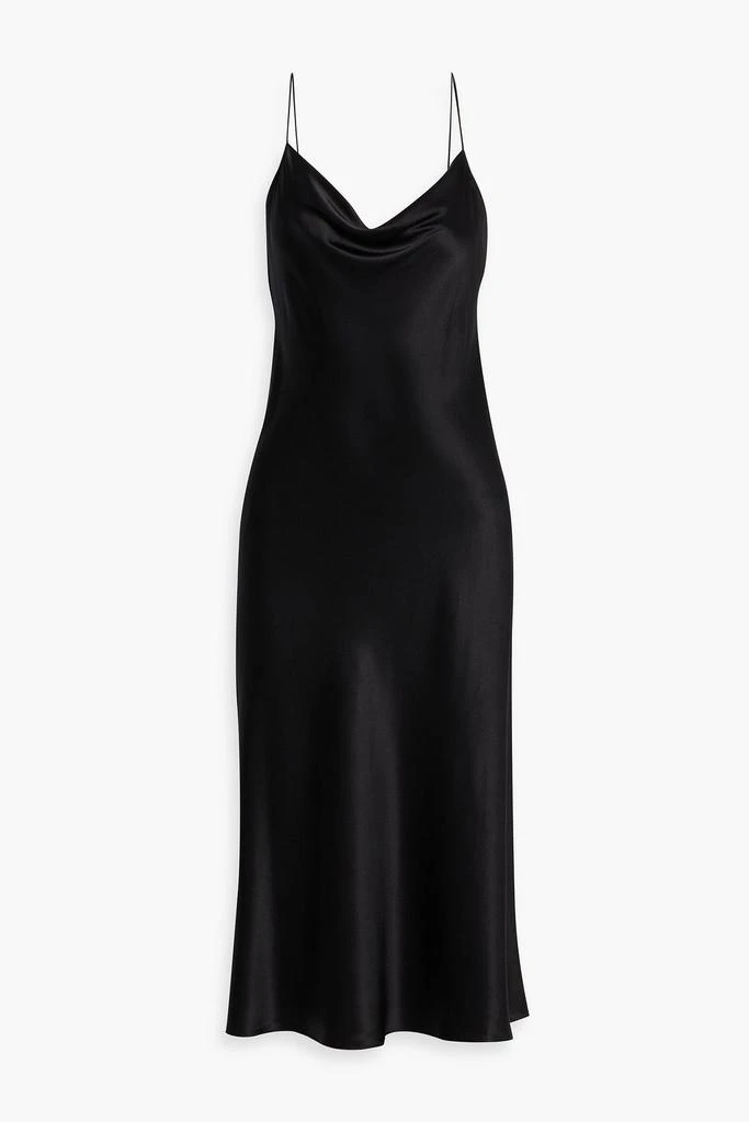 商品Nili Lotan|Enora draped silk-satin midi slip dress,价格¥2260,第1张图片