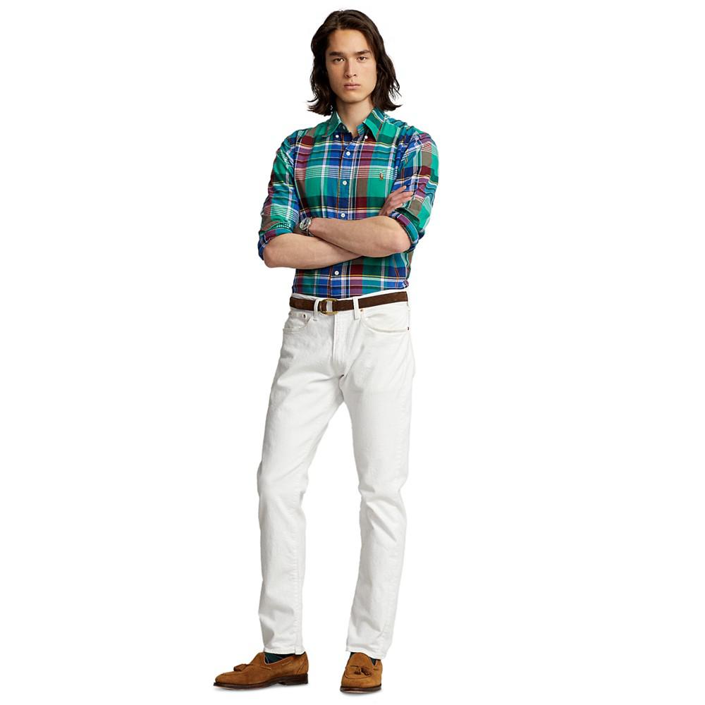 Men's Classic-Fit Plaid Oxford Shirt商品第4张图片规格展示
