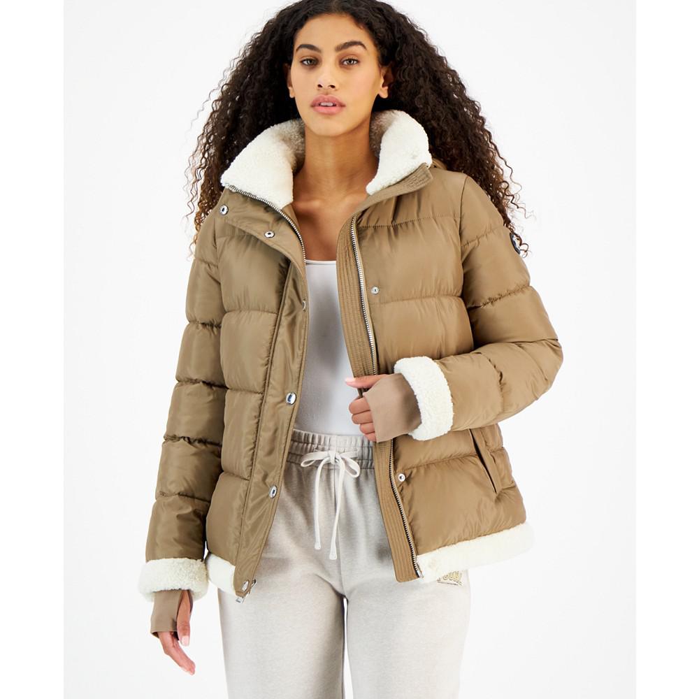 Women's Hooded Faux-Fur-Trim Puffer Coat, Created for Macy's商品第1张图片规格展示