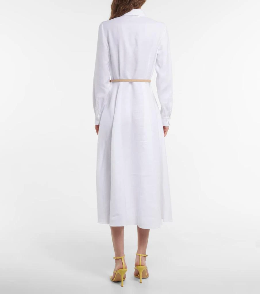 商品Loro Piana|Lucienne belted linen shirt dress,价格¥19822,第3张图片详细描述