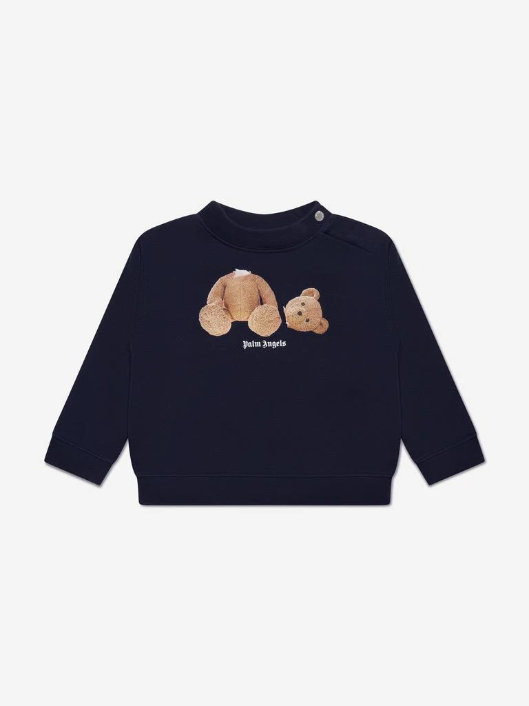 商品Palm Angels|Palm Angels Baby Boys PA Bear Sweatshirt in Navy,价格¥965,第1张图片