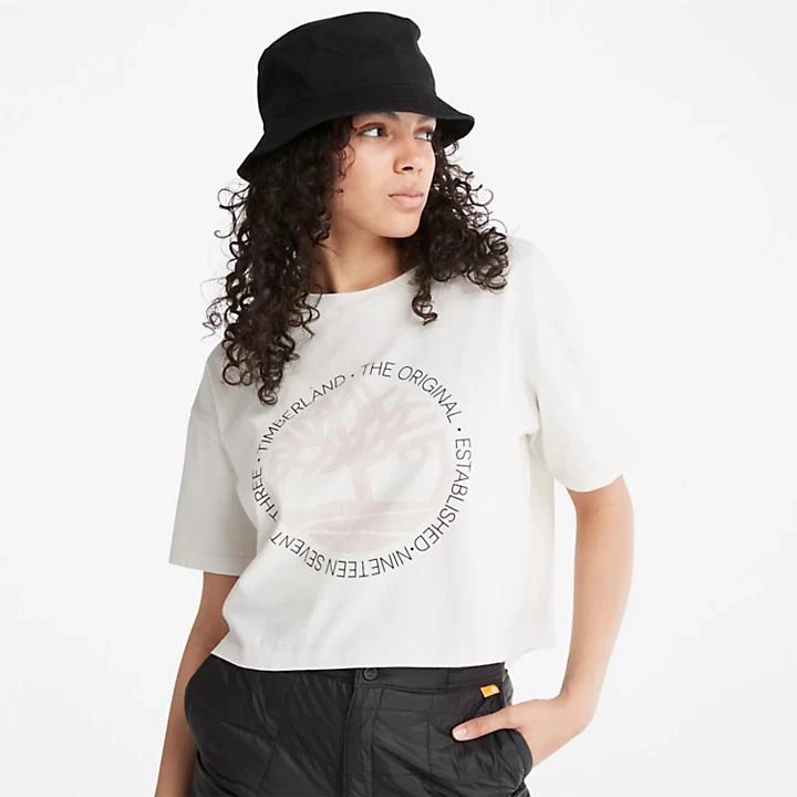 商品Timberland|Cropped Logo T-Shirt for Women in White,价格¥276,第5张图片详细描述