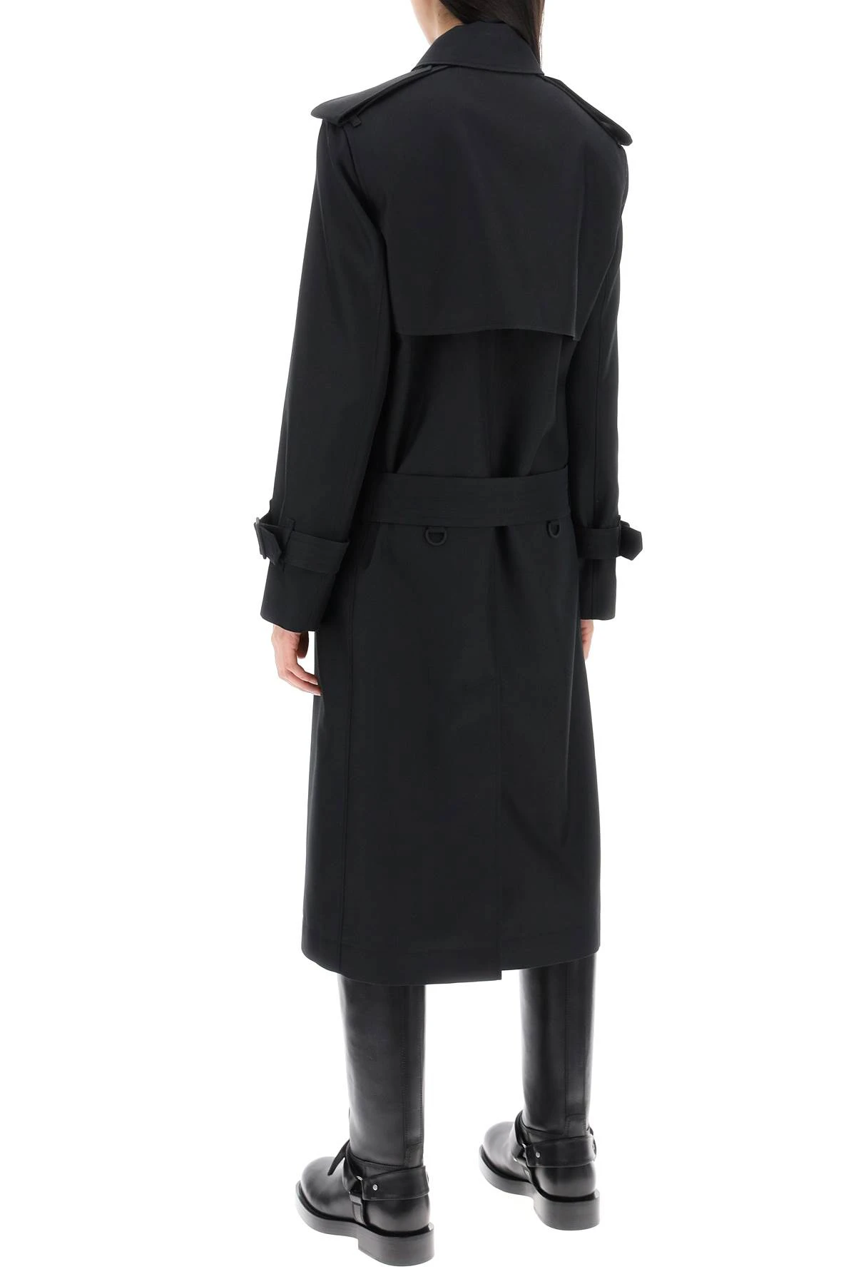 double-breasted silk twill trench coat 8088822 商品