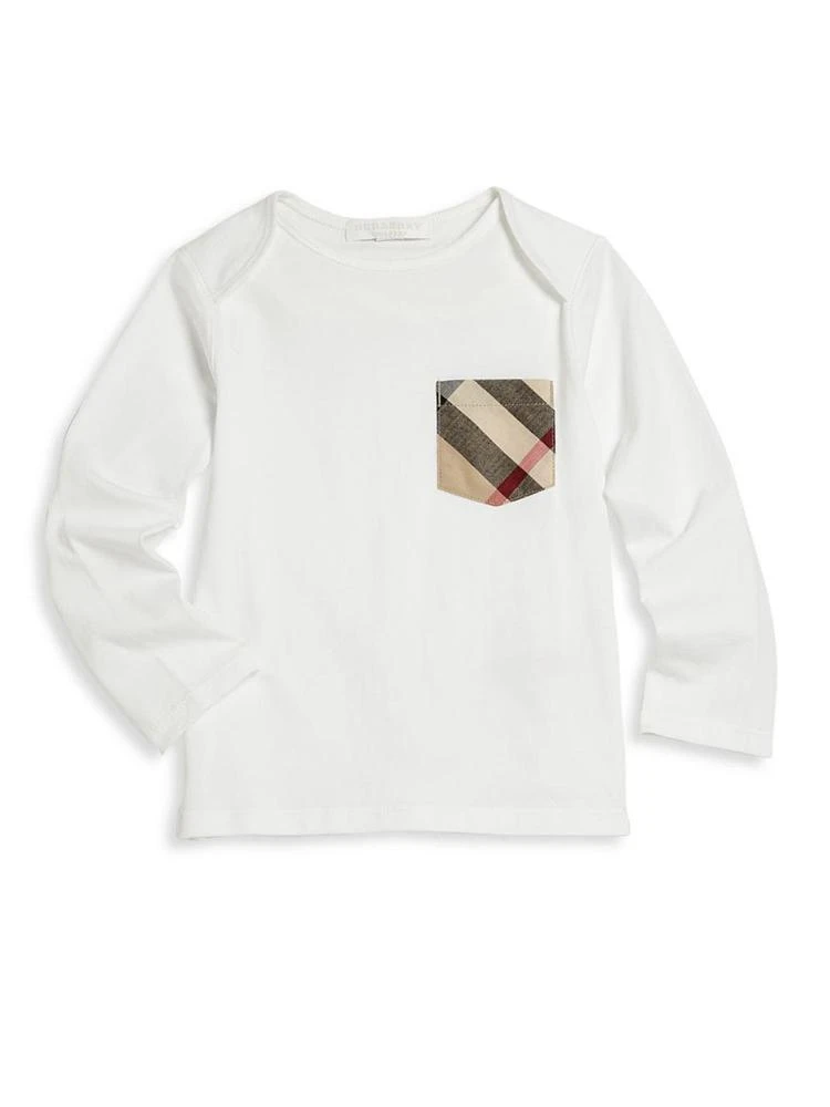 商品Burberry|Burberry - Baby's & Toddler Boy's Callum Check Pocket Long-Sleeve Tee,价格¥520,第1张图片