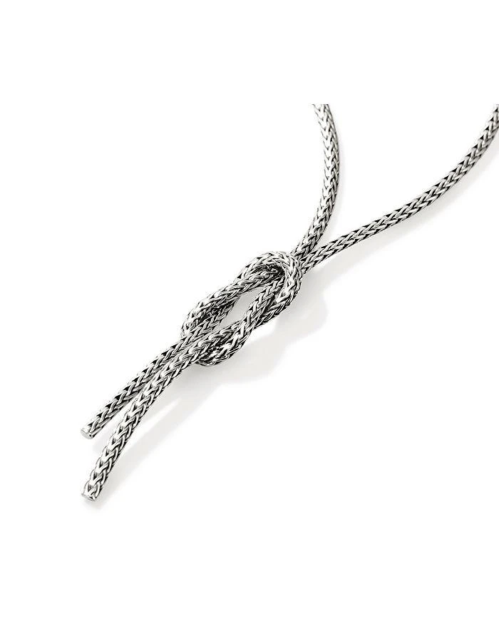 商品John Hardy|Sterling Silver Love Knot Woven Chain Lariat Necklace, 16-18",价格¥5115,第5张图片详细描述