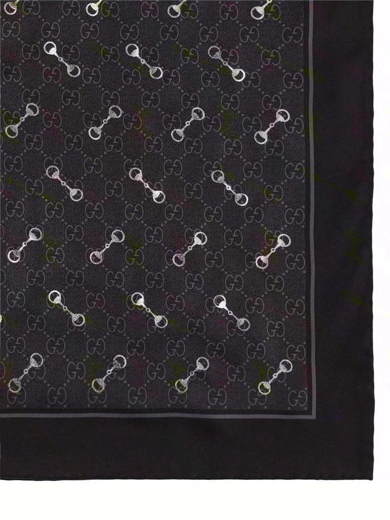 商品Gucci|Gg Horsebit Print Silk Scarf,价格¥4094,第1张图片