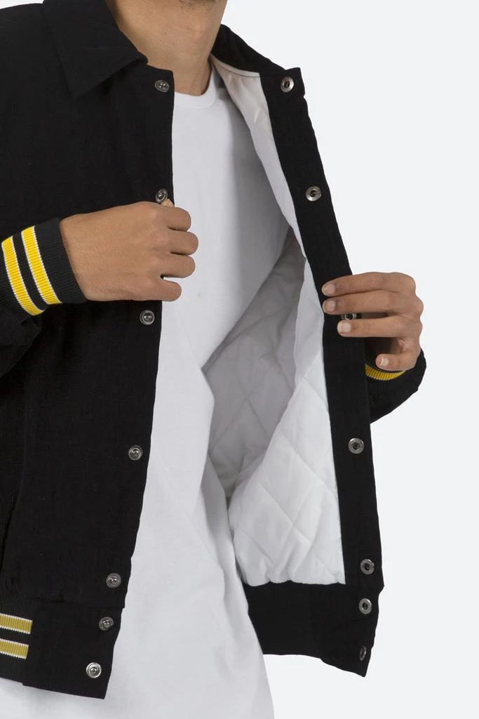 Corduroy Collar Jacket - Black/Yellow 商品