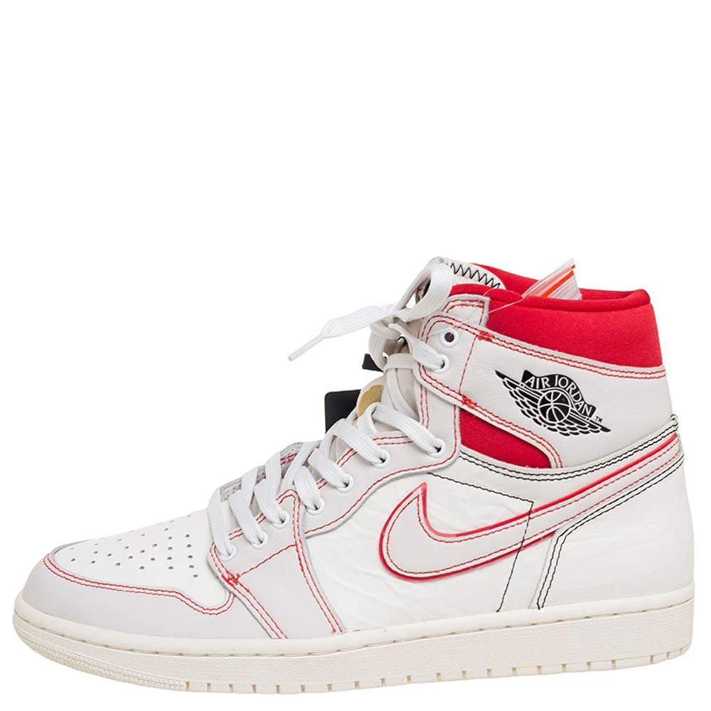 商品Jordan|Air Jordan Red /White Leather Jordan 1 Retro High Sneakers Size 42.5,价格¥1757,第2张图片详细描述