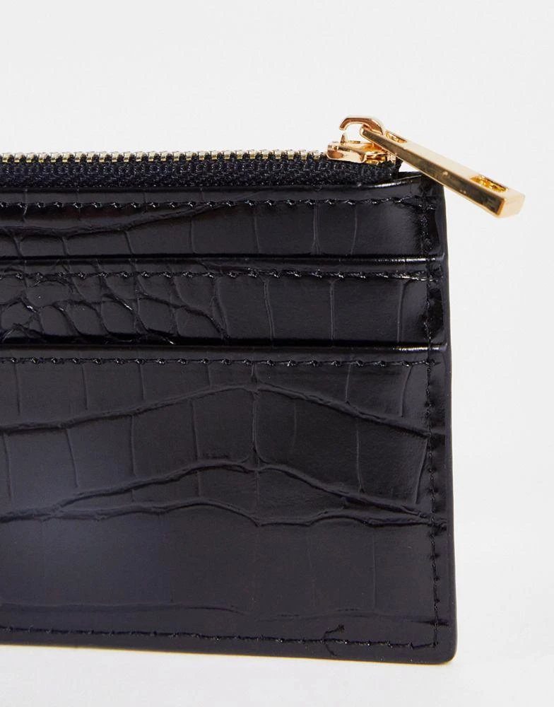 商品ASOS|ASOS DESIGN virgo zodiac star sign cardholder and purse in black croc,价格¥113,第2张图片详细描述