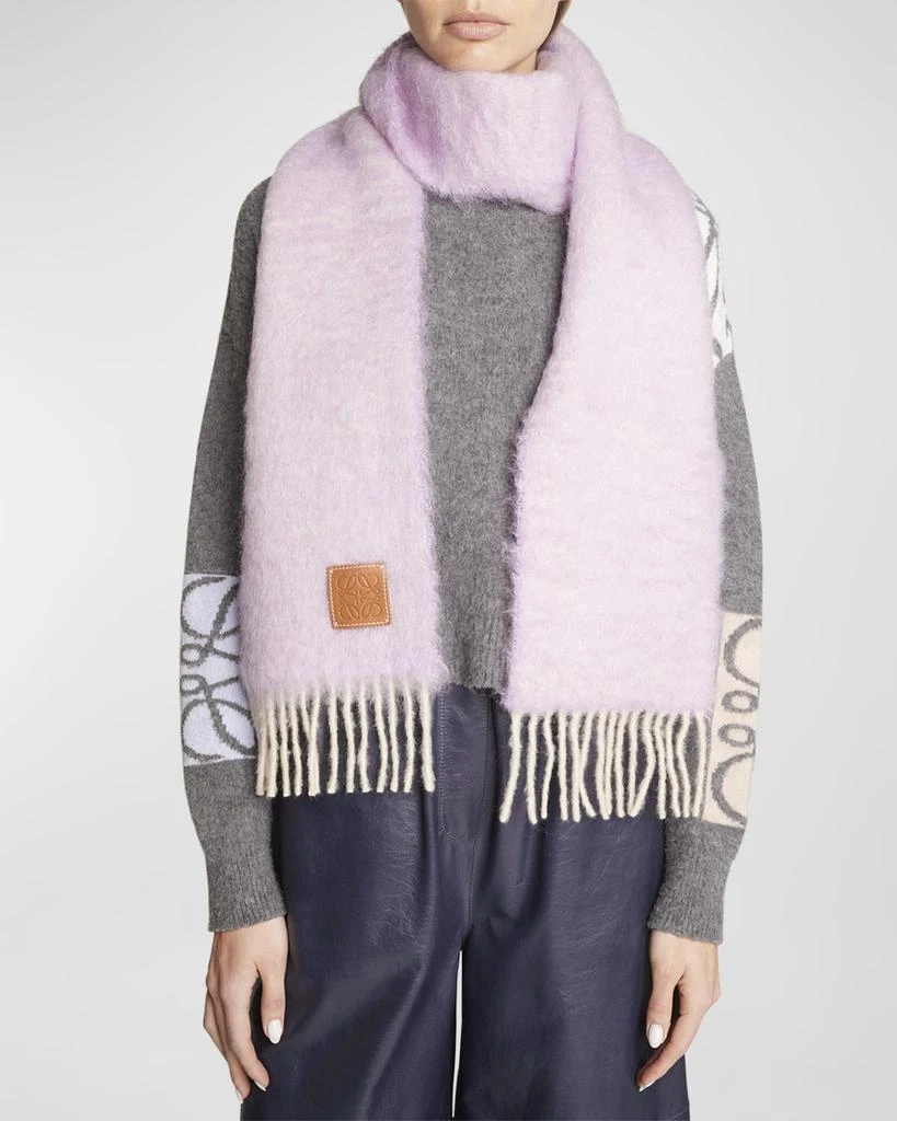 商品Loewe|Anagram Mohair Fringe Scarf,价格¥2626,第3张图片详细描述