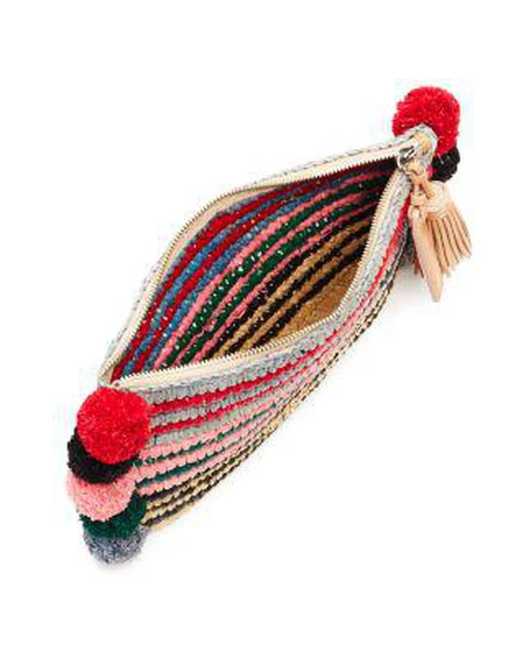 商品Loeffler Randall|Multicolor Tassel Raffia Pouch,价格¥758,第3张图片详细描述