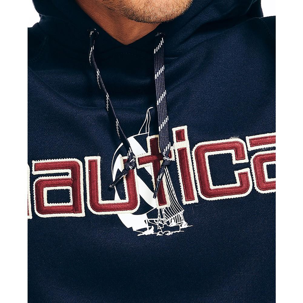 商品Nautica|Men's Sustainably Crafted Logo Fleece Pullover Hoodie,价格¥598,第5张图片详细描述