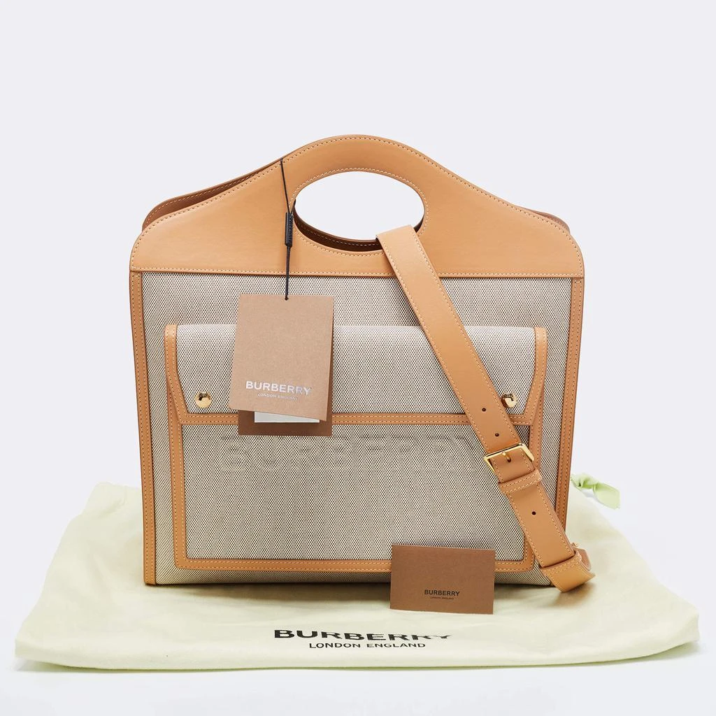 Burberry Beige Canvas and Leather Medium Pocket Tote 商品