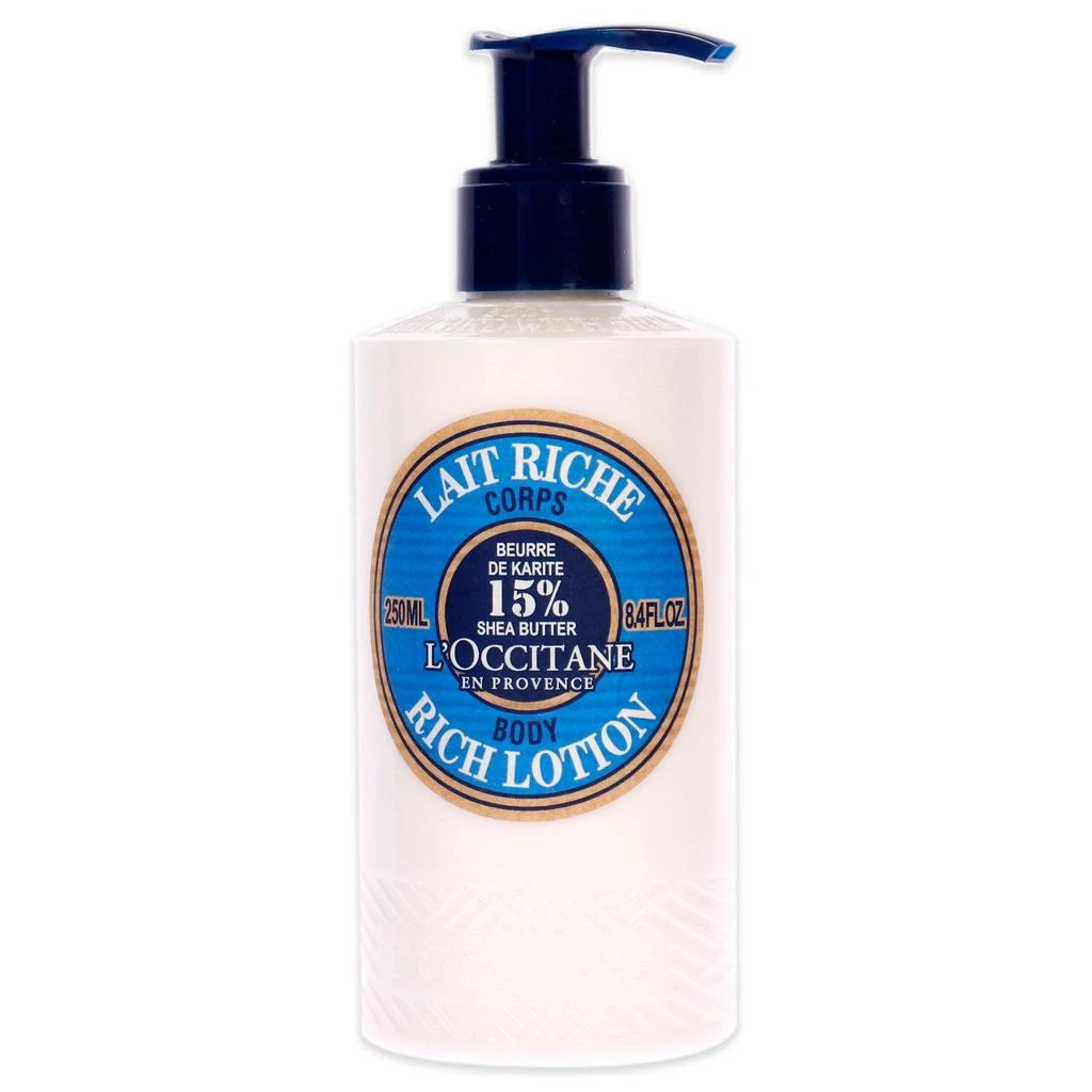 商品L'Occitane|Shea Butter Rich Body Lotion by  for Unisex - 8.4 oz Body Lotion,价格¥276,第1张图片