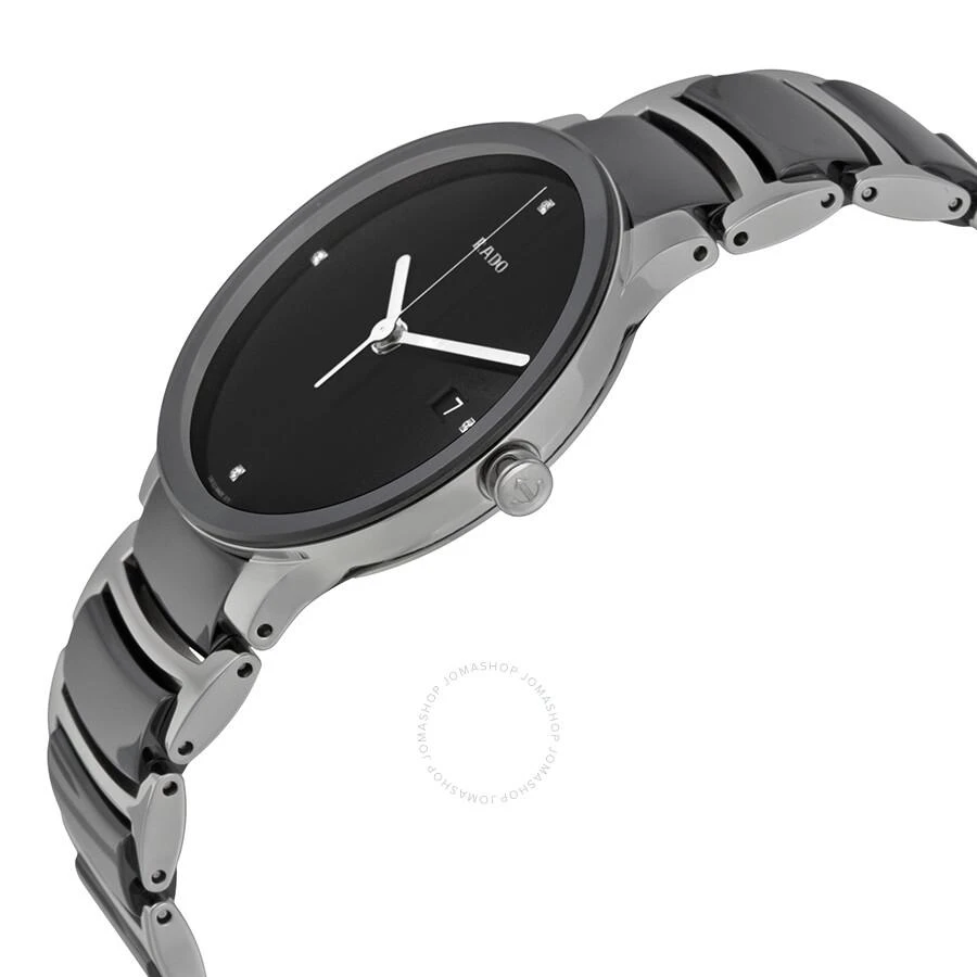 商品Rado|Centrix Quartz Black Dial Black Ceramic Unisex  Watch R30934712,价格¥8766,第2张图片详细描述