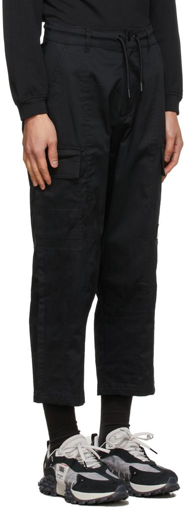 Black Cotton Cargo Pants商品第2张图片规格展示