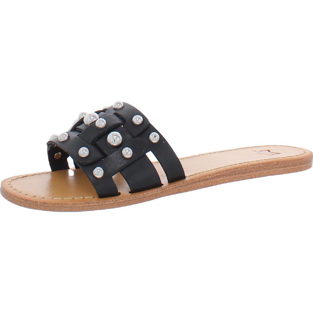 Marc Fisher LTD Womens Pacca Leather Studded Slide Sandals商品第3张图片规格展示