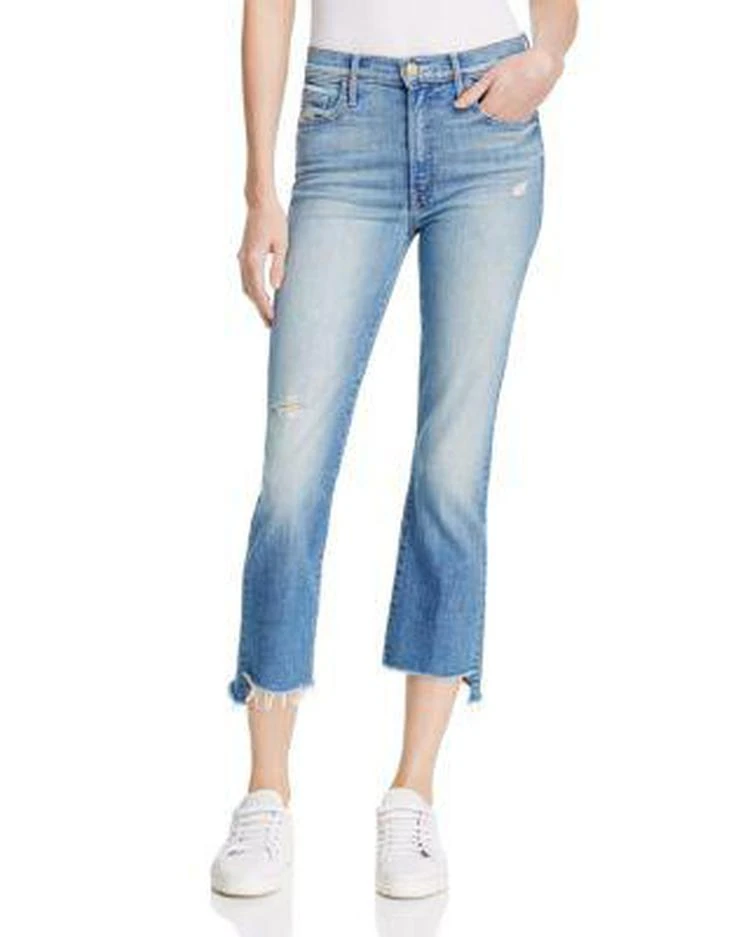 商品MOTHER|Insider Step Crop Fray Jeans in Shake Well ,价格¥1024,第1张图片