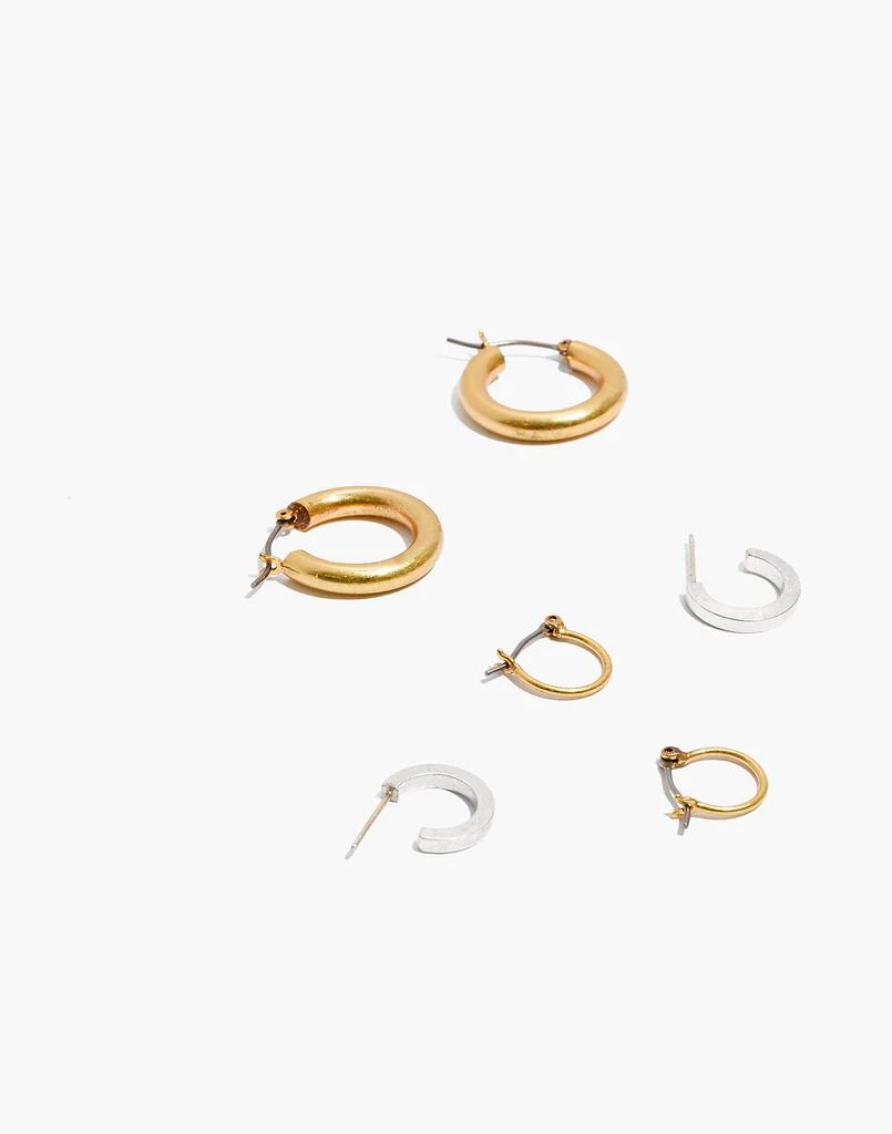 商品Madewell|Three-Pack Hoop Earring Set,价格¥252,第1张图片