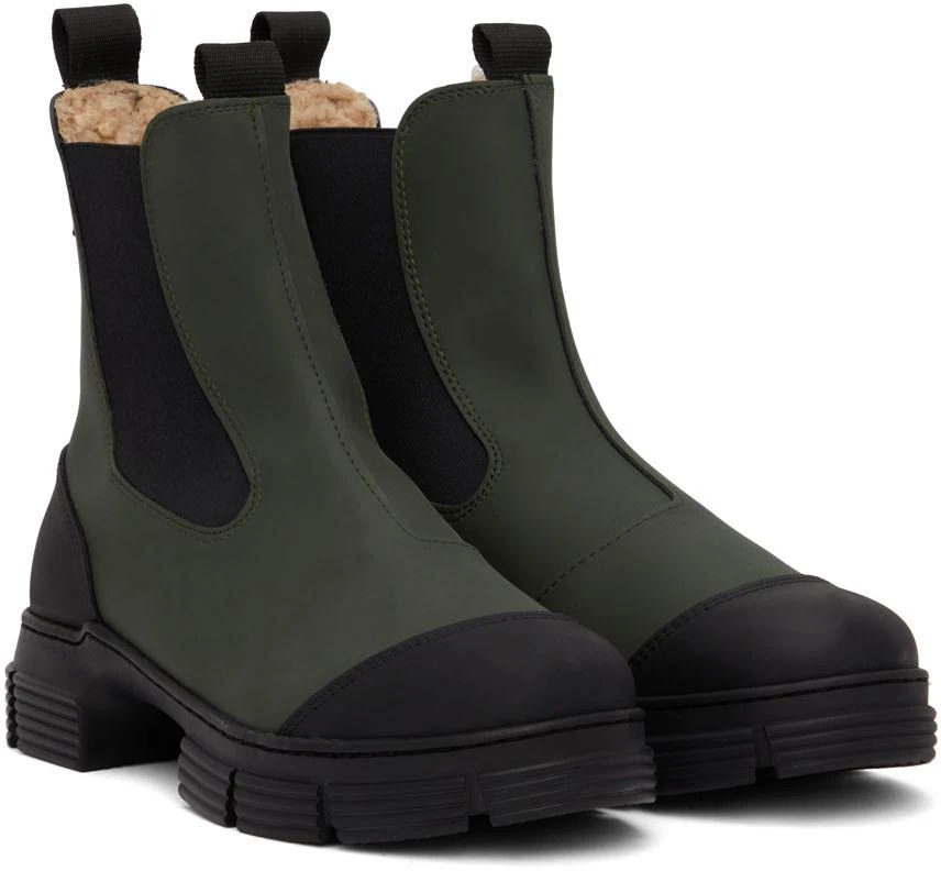 商品Ganni|Green Recycled Rubber City Boots,价格¥1323,第4张图片详细描述