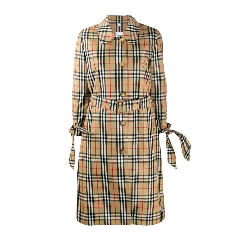 商品[国内直发] Burberry|BURBERRY 女士拼色大衣 8032221,价格¥9522,第1张图片