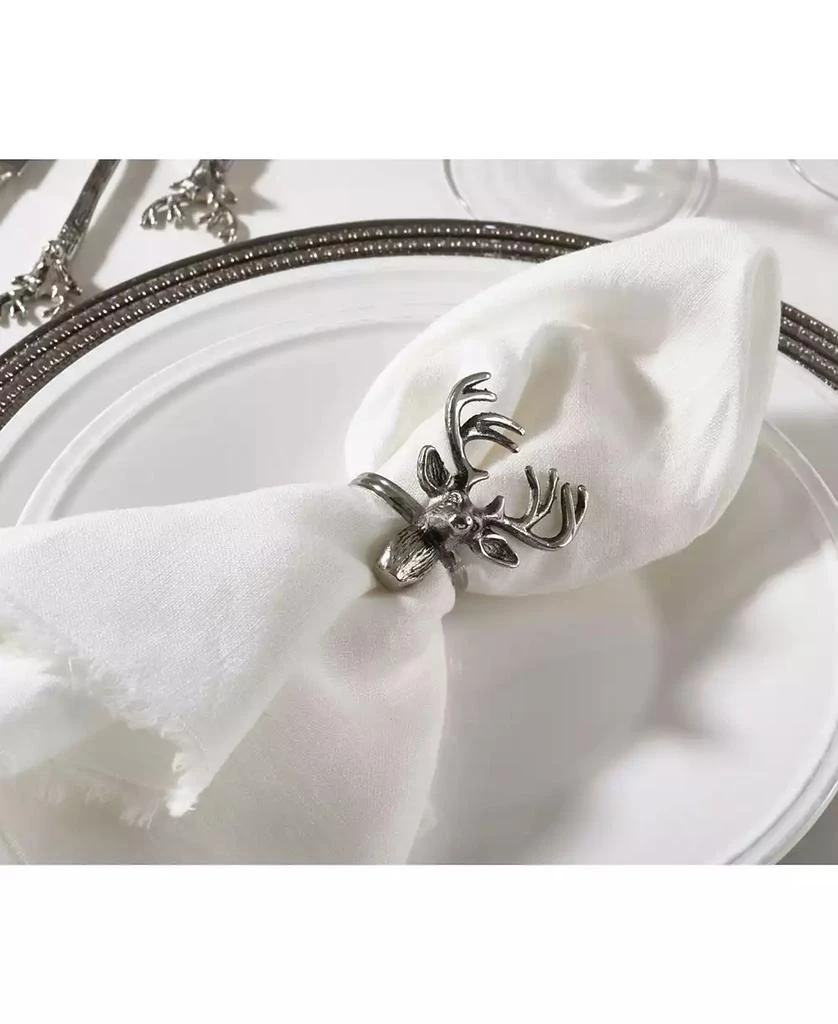 商品Saro Lifestyle|Reindeer Design Napkin Ring, Set of 4,价格¥169,第2张图片详细描述
