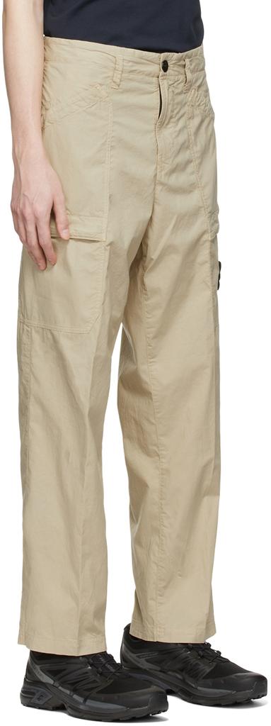 Beige Cotton Cargo Pants商品第2张图片规格展示