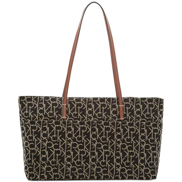 商品Calvin Klein|Teodora Extra-Large Signature Tote,价格¥613,第5张图片详细描述