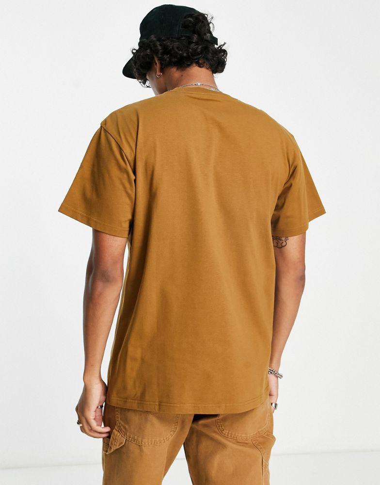 商品Carhartt WIP|Carhartt WIP chase t-shirt in brown,价格¥306,第4张图片详细描述