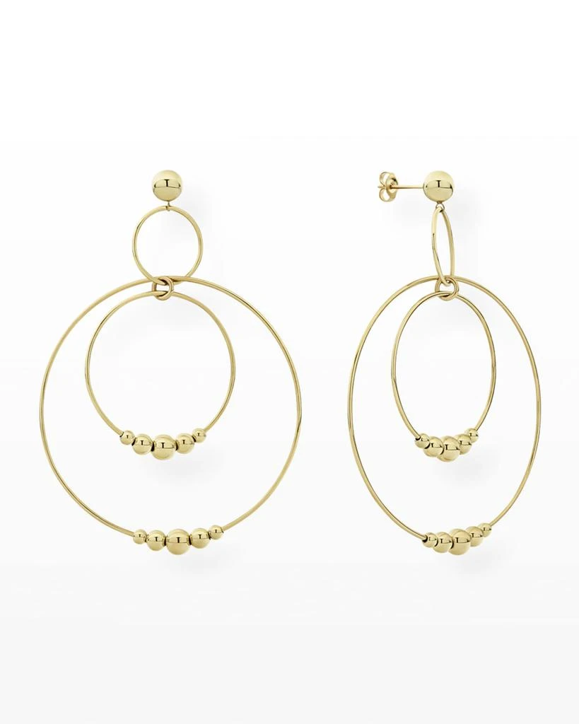 商品LAGOS|Caviar 18k Gold 3-Circle Drop Earrings,价格¥7853,第1张图片