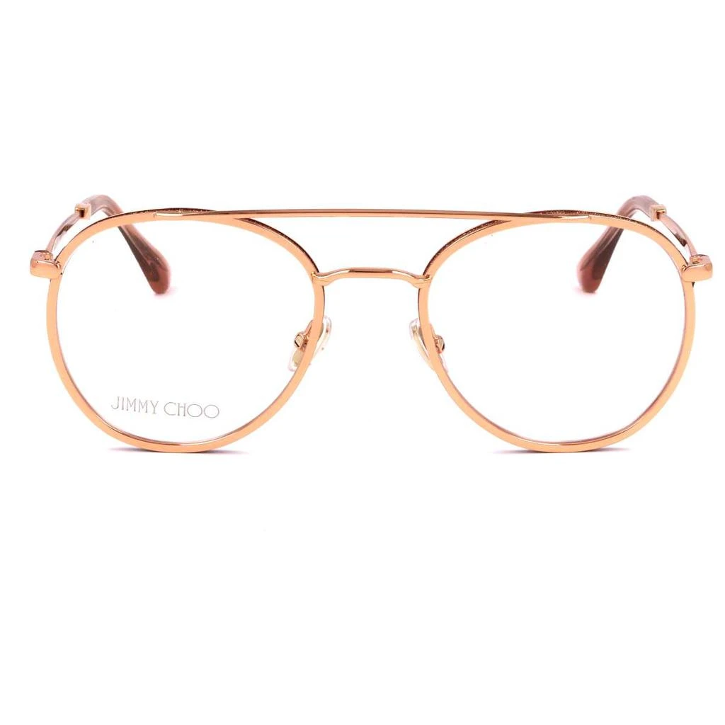 商品Jimmy Choo|Jimmy Choo Women's Gold Round Opticals,价格¥596,第3张图片详细描述