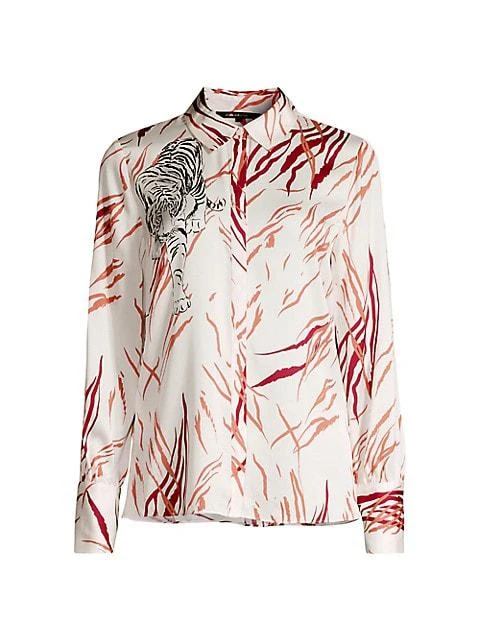 商品Kobi Halperin|Skylar Silk-Blend Tiger Blouse,价格¥1333,第1张图片