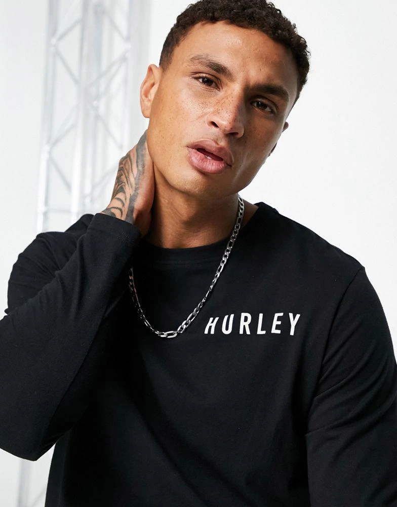 商品Hurley|Hurley Bengal long sleeve t-shirt in black,价格¥203,第3张图片详细描述